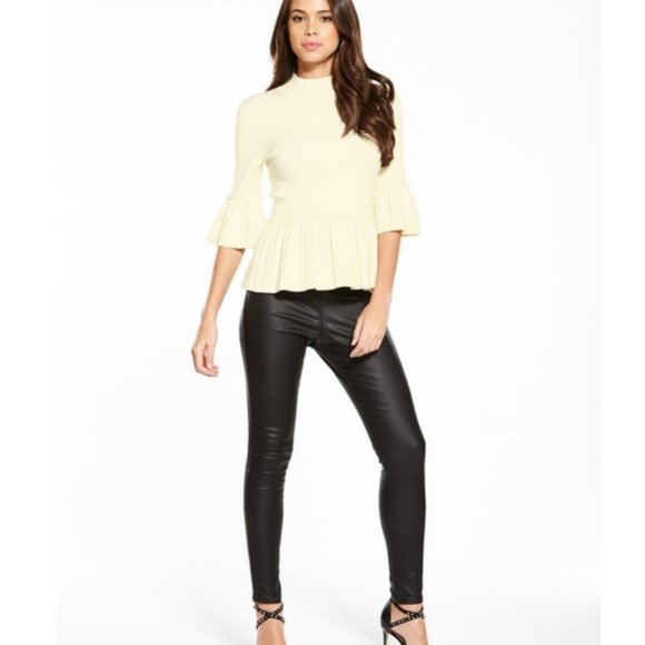 Ted Baker lislie Peplum Ivory/White Sweater - TB  4 - Picture 2 of 15